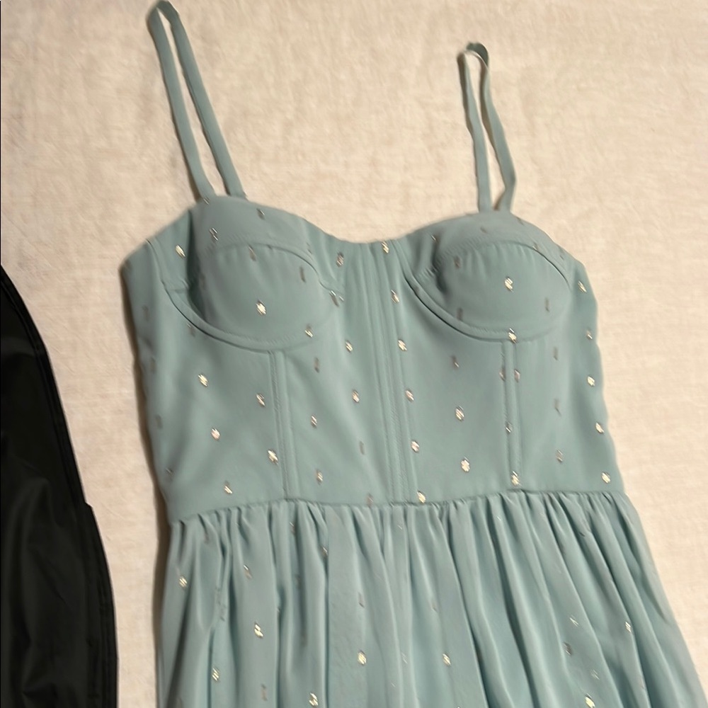 Aqua Mint Green Sequin Prom Dress